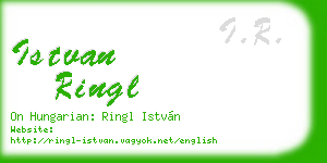 istvan ringl business card